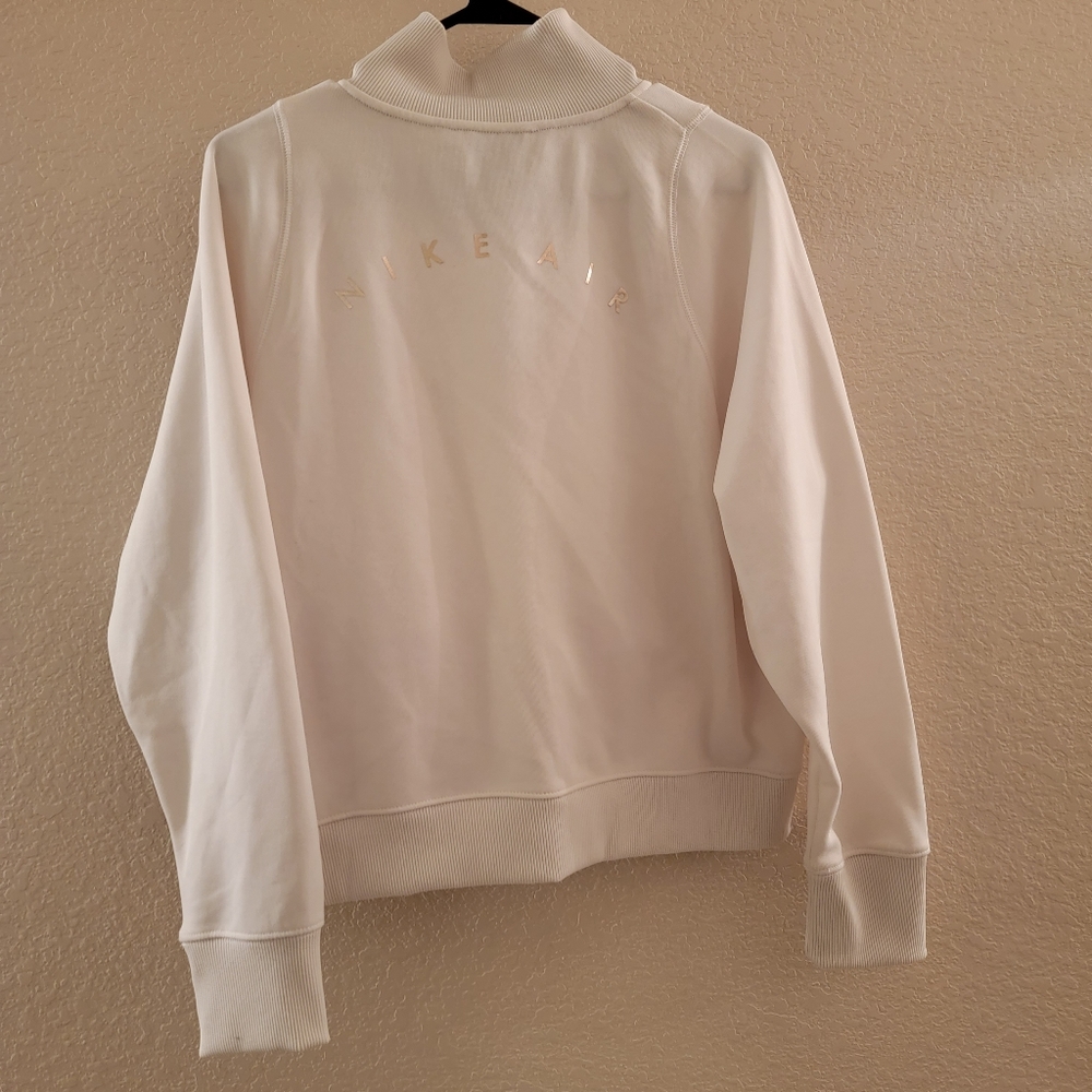 Nike Rose Gold Zipper Off White Jacket Gold Foil Nike Logo - Picture 4 of 4